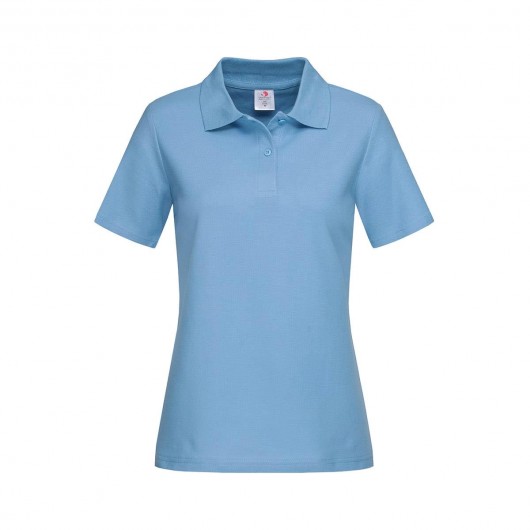 Light Blue Womens Heavyweight Polo